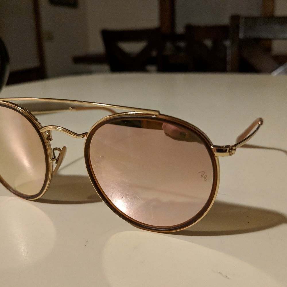 RayBan round double bridge sunglasses